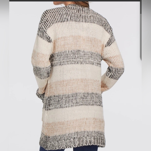 Tribal Jeans Striped Knit Cardigan with Pockets - Picture 2 of 12